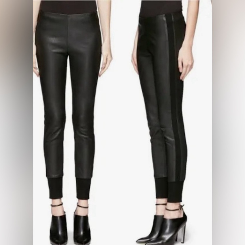 Vince Leather Stretch Jogger Leggings NWTs